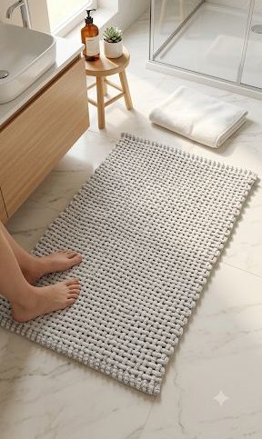 BASKET WEAVE BATHMAT